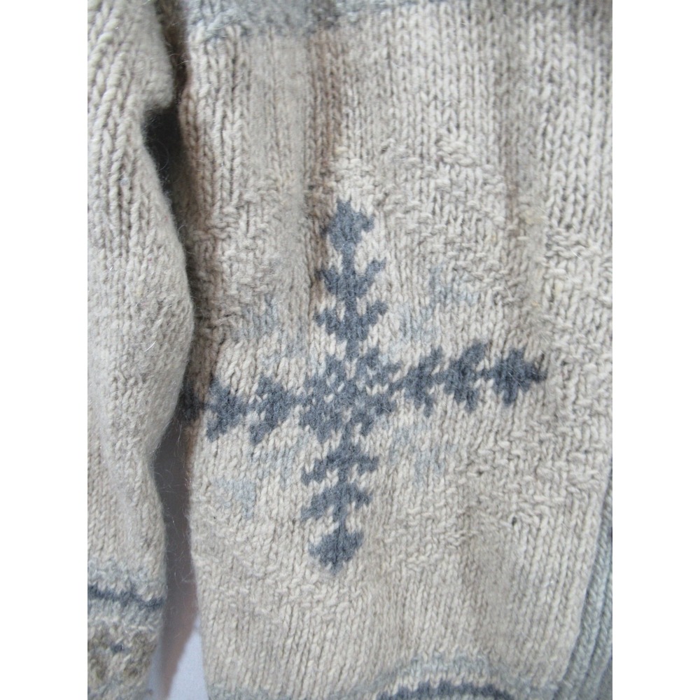 Eddie Bauer Legend Handknit Cardigan Sweater XS Merino Wool Mohair Snowflake - Picture 3 of 6